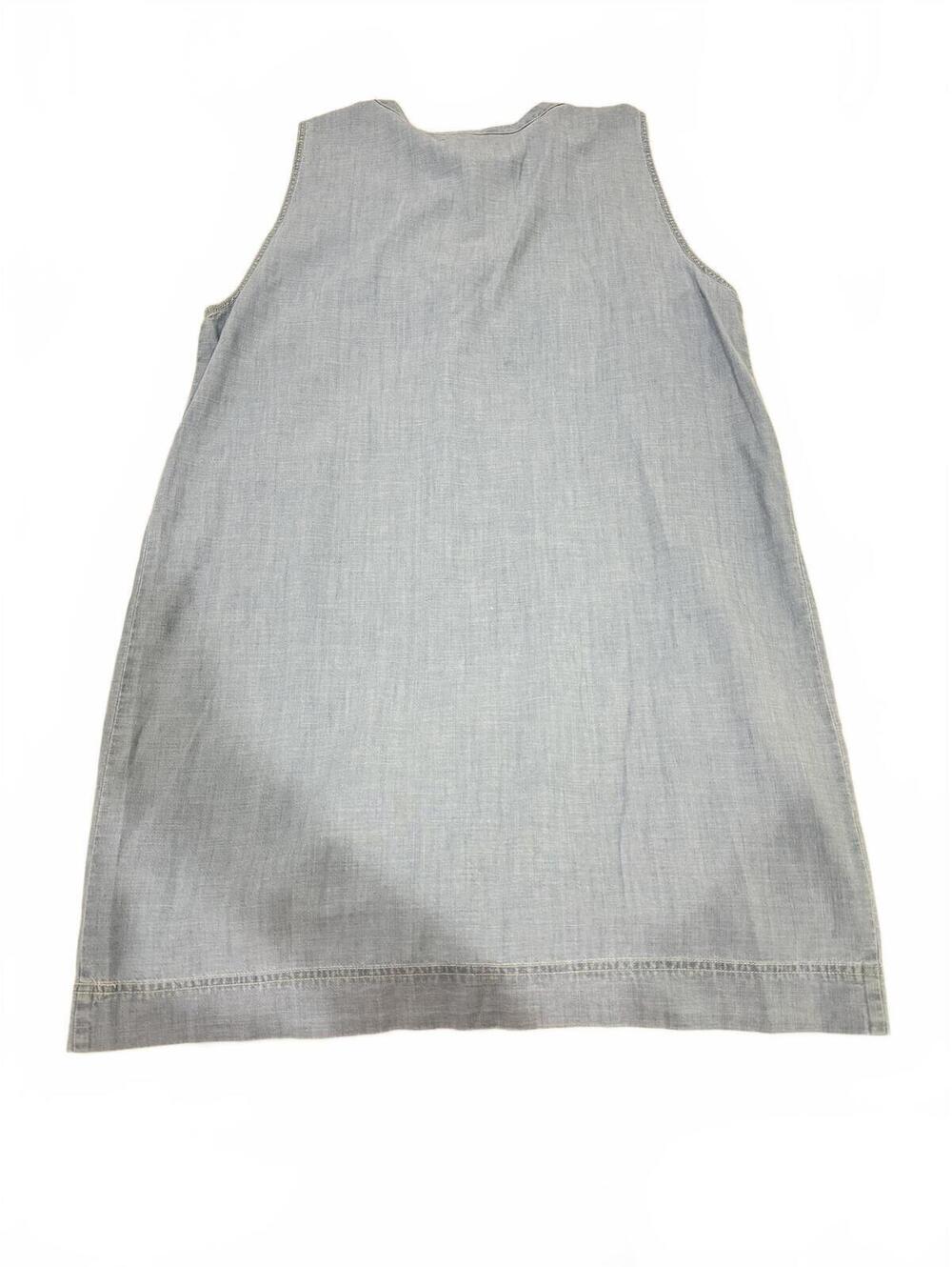 Madewell Lace-Up Boho Chambray Coastal Shift Dress Light Wash Blue XL - Picture 4 of 9